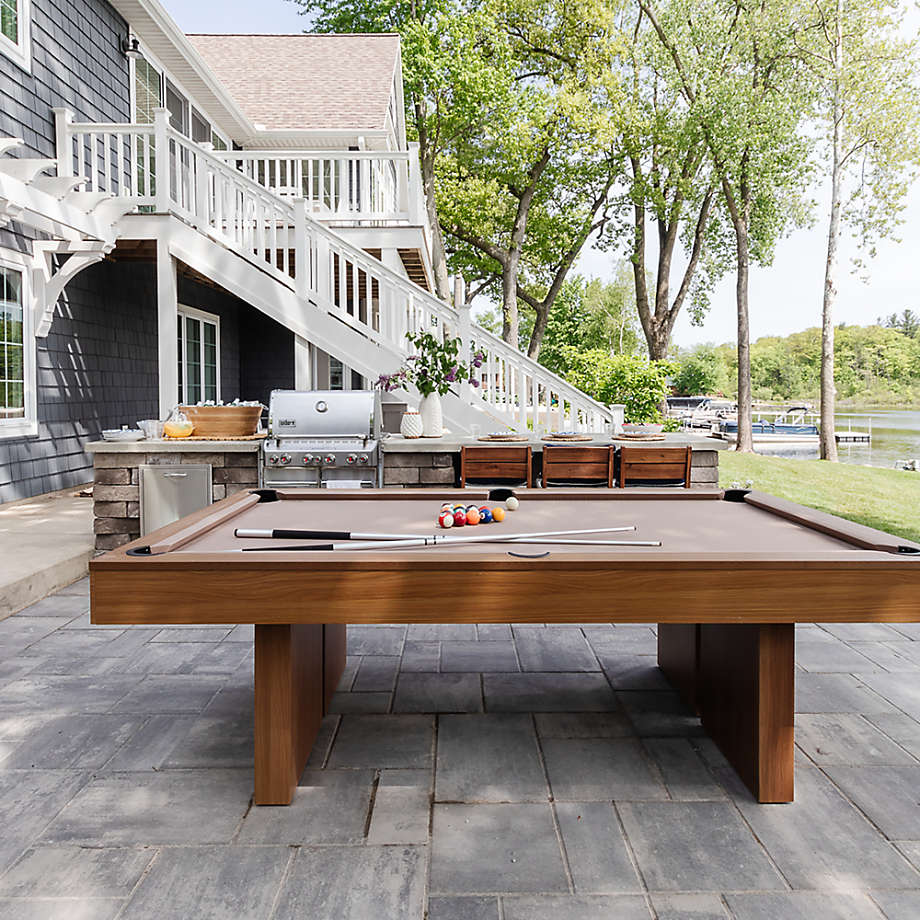 Outdoor pool table on sale dining table combo